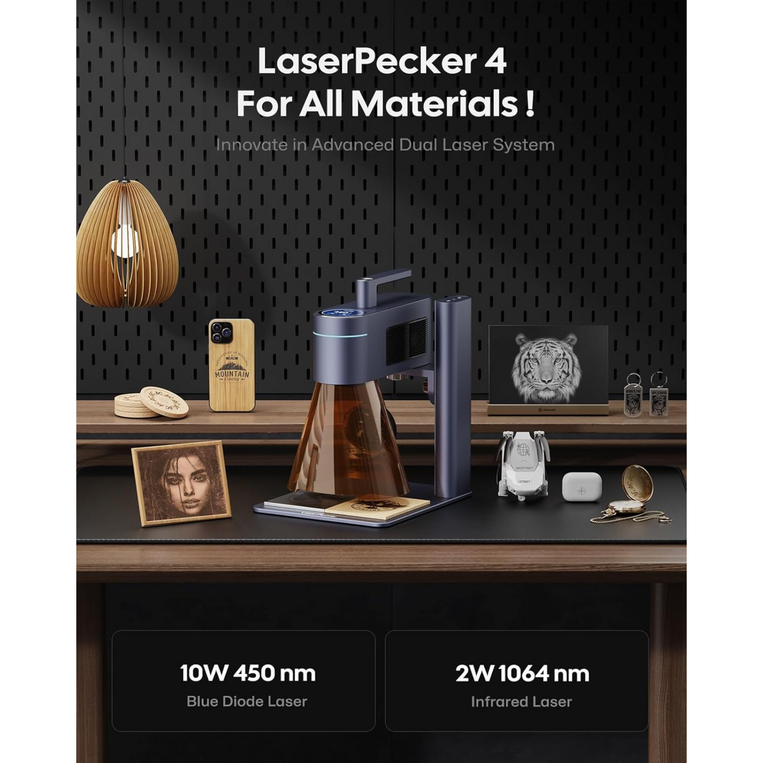 LaserPecker LP4 Portable Dual-Laser Engraver &amp; Cutter